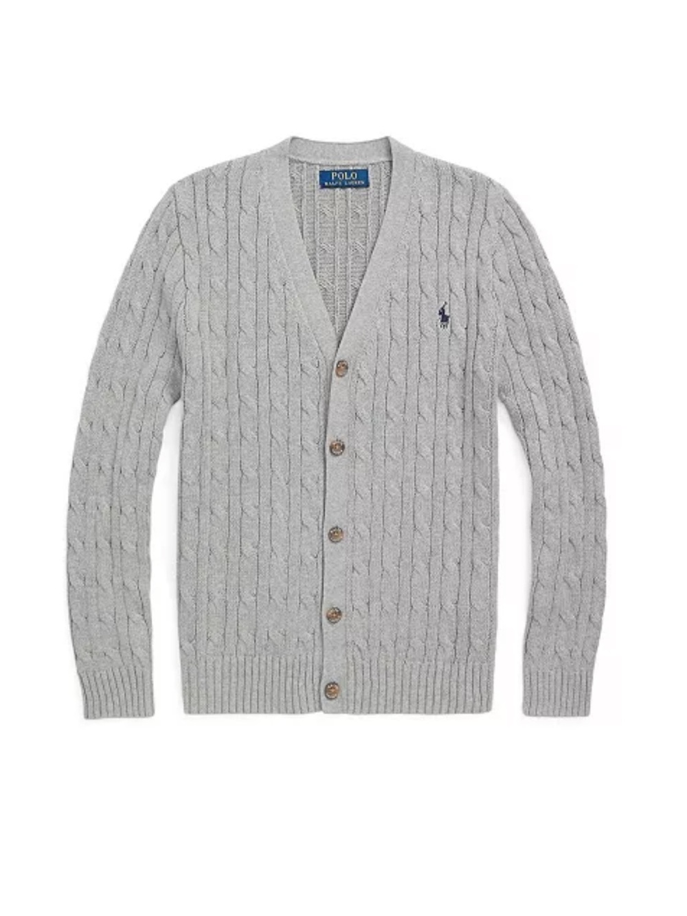 Polo Ralph Lauren Cable-Knit Cotton V-Neck Cardigan